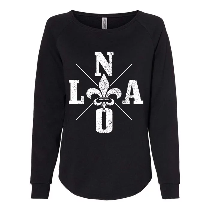 Nola New Orleans Vintage Pride Womens California Wash Sweatshirt