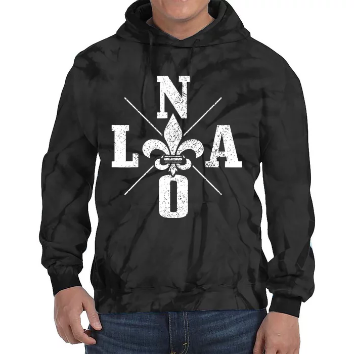 Nola New Orleans Vintage Pride Tie Dye Hoodie