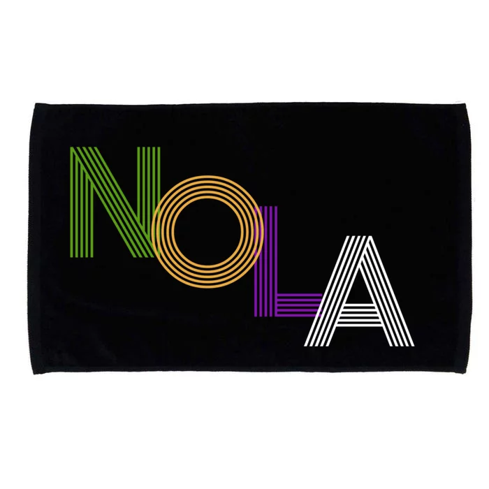 Nola New Orleans Retro Vintage Mardi Gras Souvenir Gift Microfiber Hand Towel