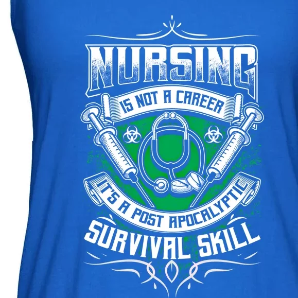 Nurse Nursing Post Apocalyptic Survival Skill Zombie Funny Gift Ladies Essential Flowy Tank