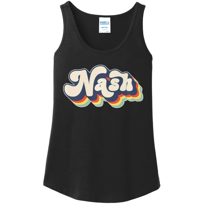 Nash Name Personalized Surname First Name Nash Ladies Essential Tank