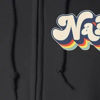 Nash Name Personalized Surname First Name Nash Full Zip Hoodie