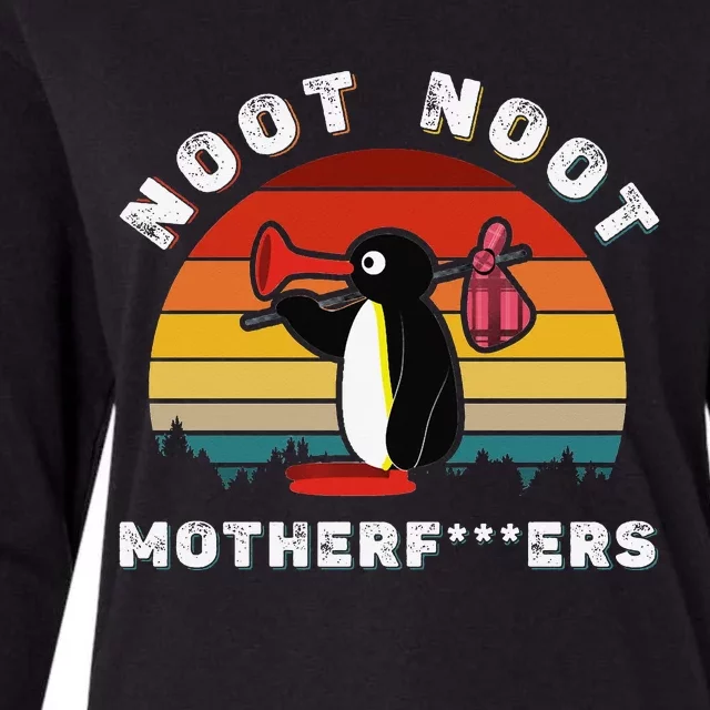 Noot Noot Pingu Womens Cotton Relaxed Long Sleeve T-Shirt