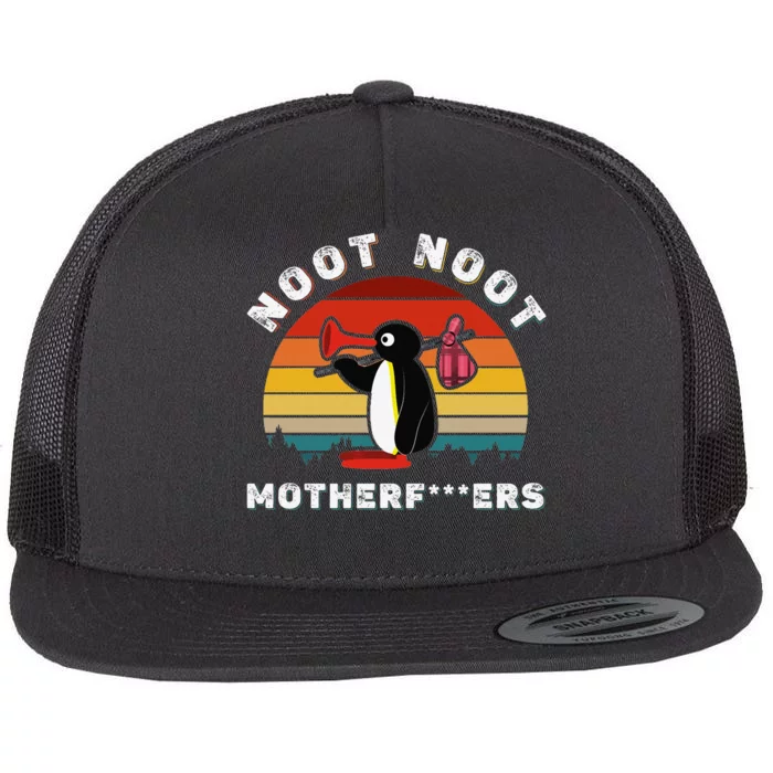 Noot Noot Pingu Flat Bill Trucker Hat