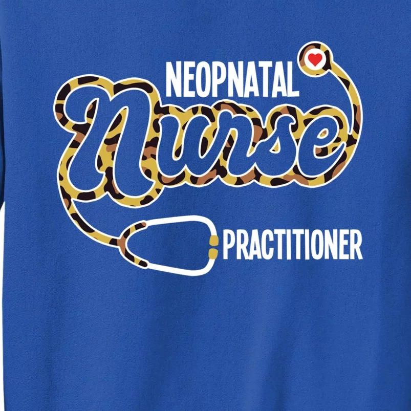 Neonatal Nurse Practitioner Stethoscope Heart Leopard Print Gift Sweatshirt