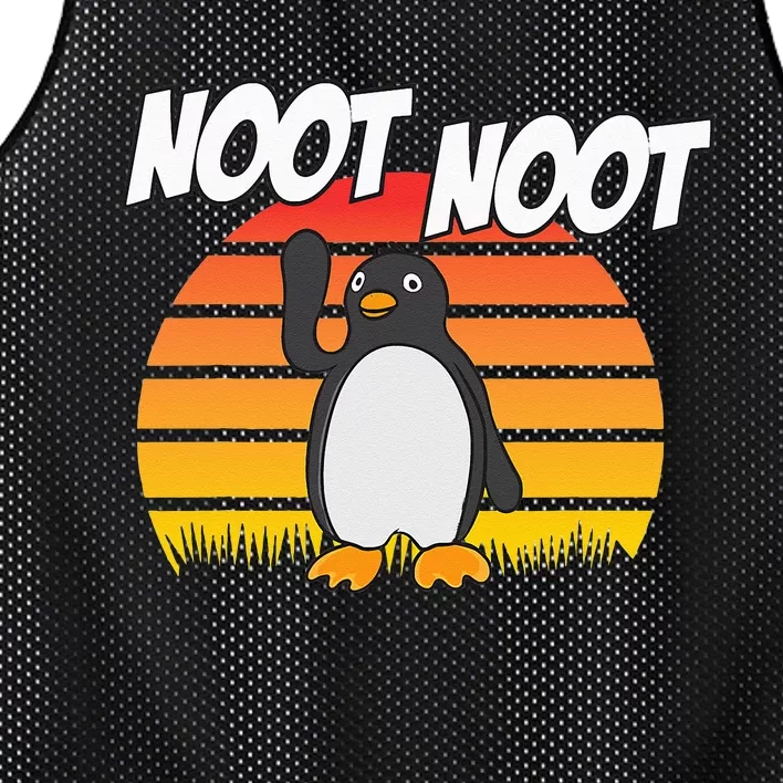 Noot Noot Penguin Vintage Gift For Men Women Mesh Reversible Basketball Jersey Tank