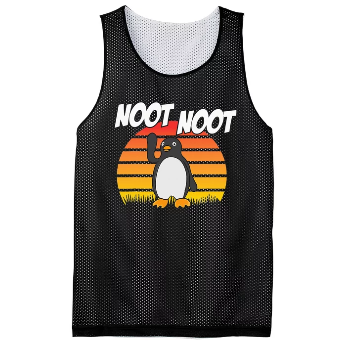 Noot Noot Penguin Vintage Gift For Men Women Mesh Reversible Basketball Jersey Tank