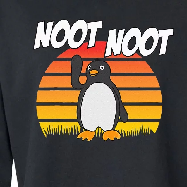 Noot Noot Penguin Vintage Gift For Men Women Cropped Pullover Crew