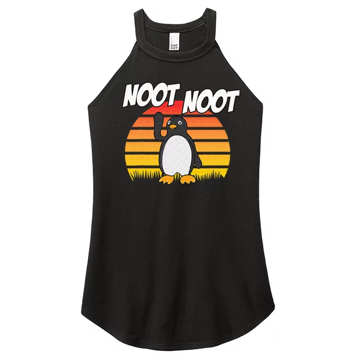 Noot Noot Penguin Vintage Gift For Men Women Women’s Perfect Tri Rocker Tank