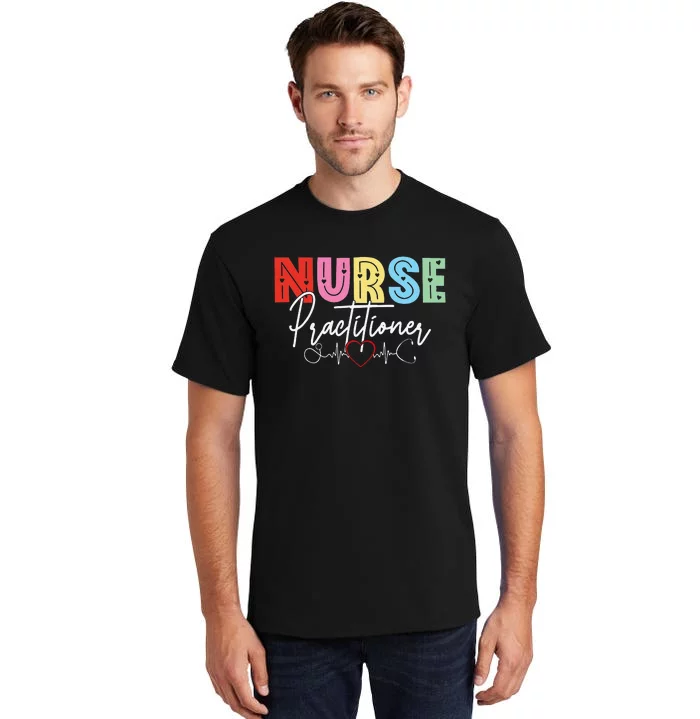 NP Nurse Practitioner Valentine's day Healthcare Examination Tall T-Shirt