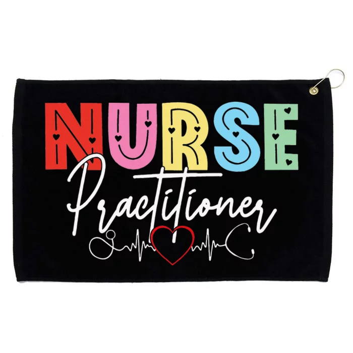 NP Nurse Practitioner Valentine's day Healthcare Examination Grommeted Golf Towel