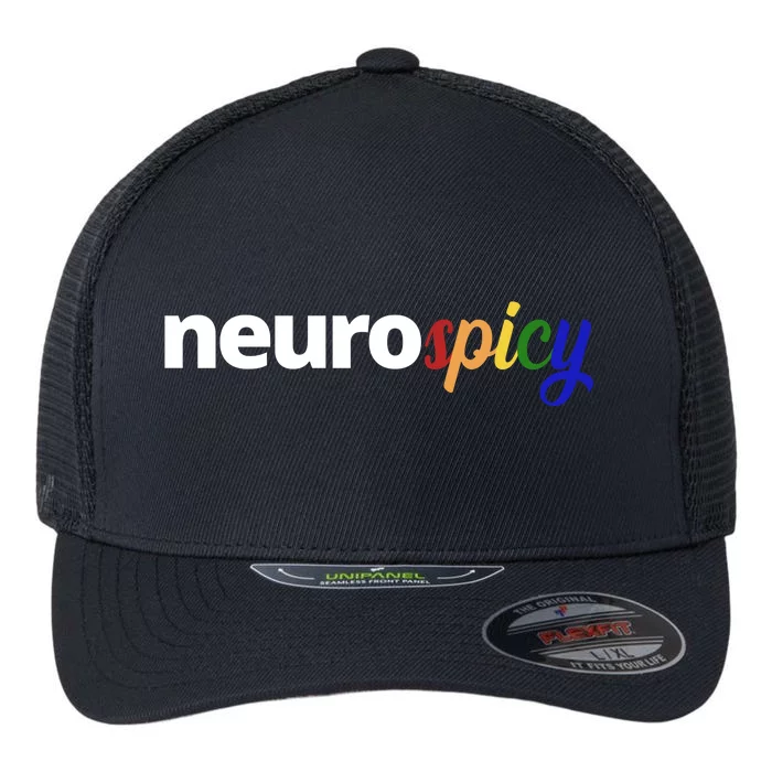 Neurospicy Neurodivergent Pride Autism Flexfit Unipanel Trucker Cap