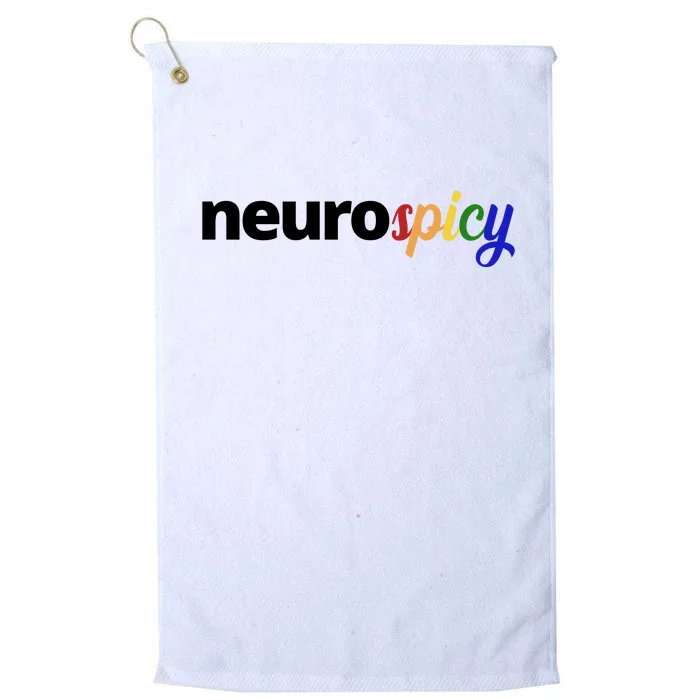 Neurospicy Neurodivergent Pride Autism Platinum Collection Golf Towel