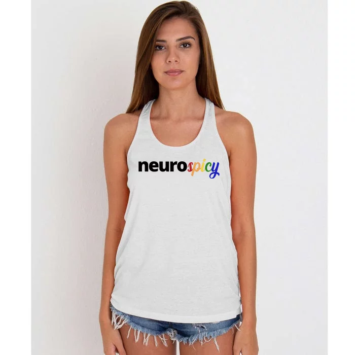 Neurospicy Neurodivergent Pride Autism Women's Knotted Racerback Tank