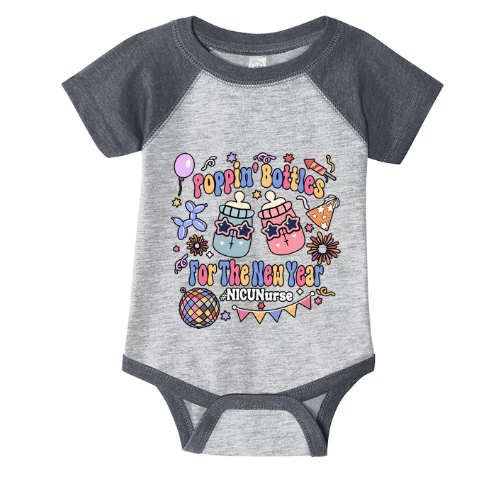 Nicu Nurse Poppin Bottles For The New Year 2024 Infant Baby Jersey Bodysuit