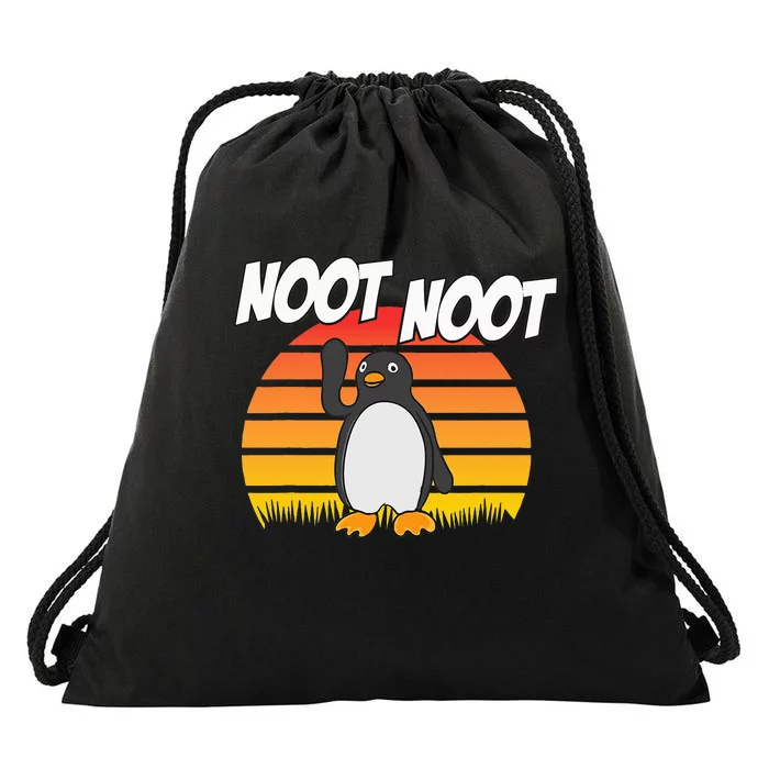 Noot Noot Penguin Vintage Gift Drawstring Bag