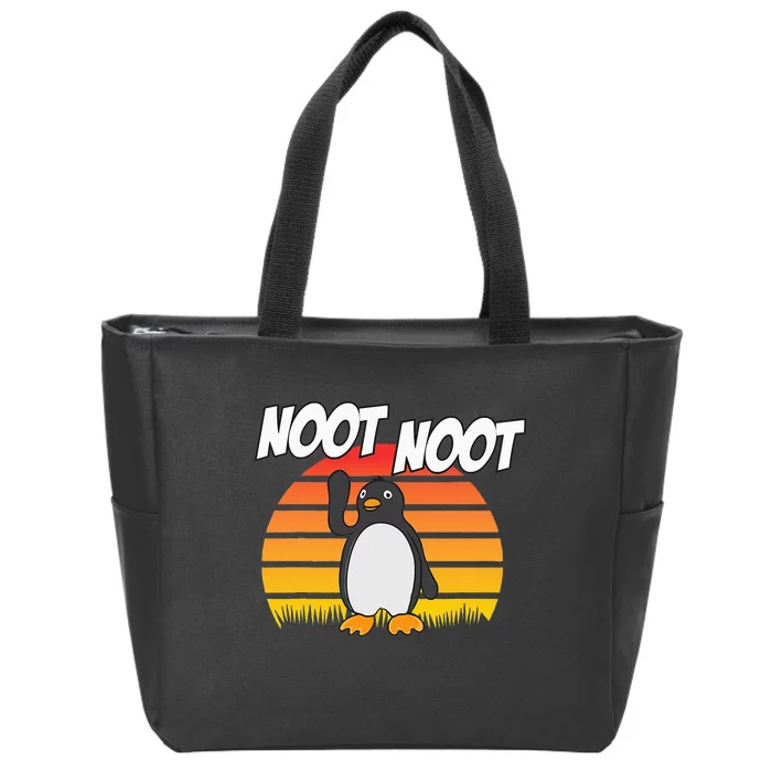 Noot Noot Penguin Vintage Gift Zip Tote Bag