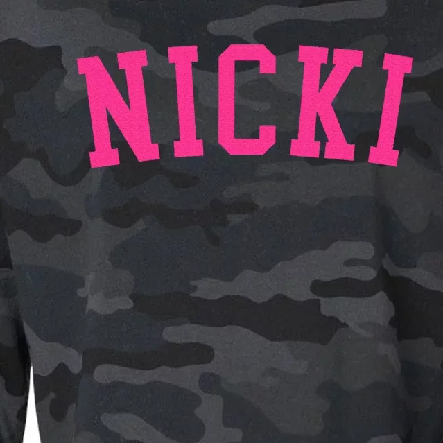 Name Nicki Personalized I Love Nicki Cropped Pullover Crew