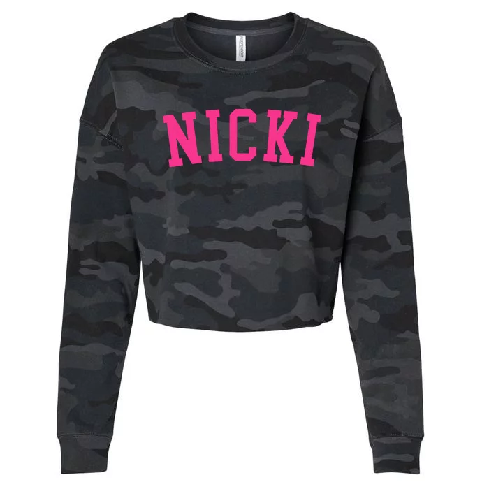 Name Nicki Personalized I Love Nicki Cropped Pullover Crew