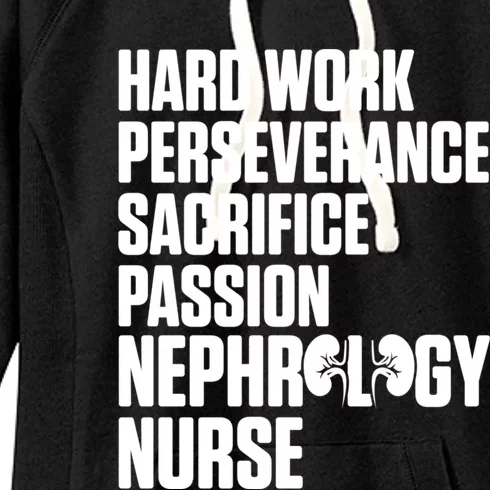 Nephrology Nurse Passion Dialysis Nursing Rn Meaningful Gift Women's Fleece Hoodie