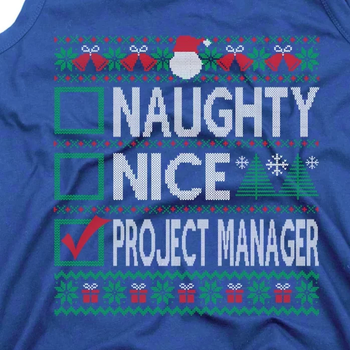 Naughty Nice Project Ager Christmas List Ugly Sweater Gift Tank Top