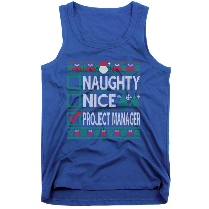 Naughty Nice Project Ager Christmas List Ugly Sweater Gift Tank Top