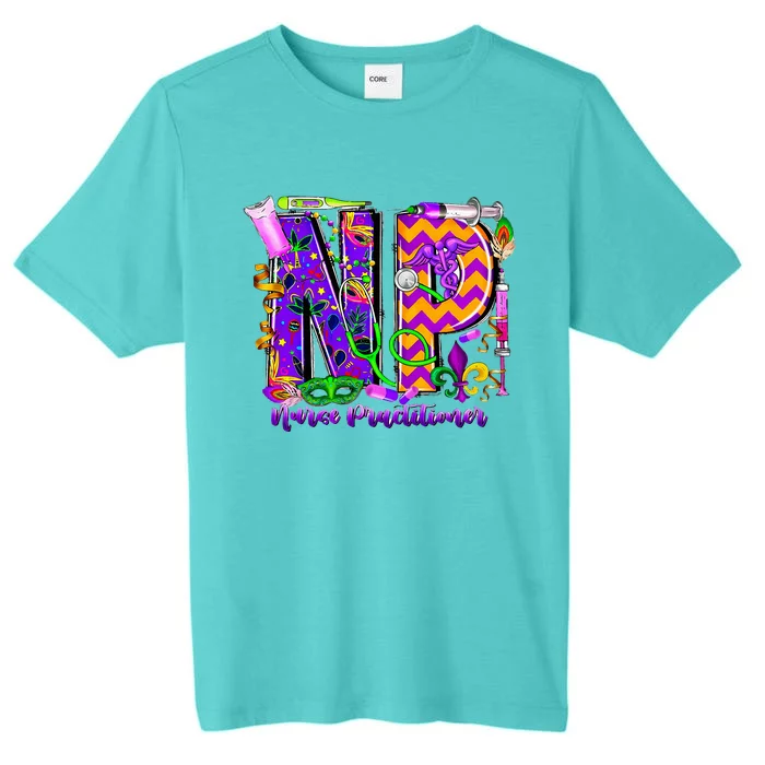 Np Nurse Practitioner Mardi Gras New Orleans Nursing Life ChromaSoft Performance T-Shirt