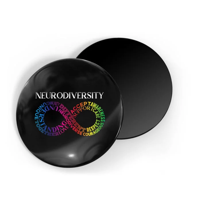 Neurodiversity Neurodivergent Rainbow Infinity ADHD ASD Magnet