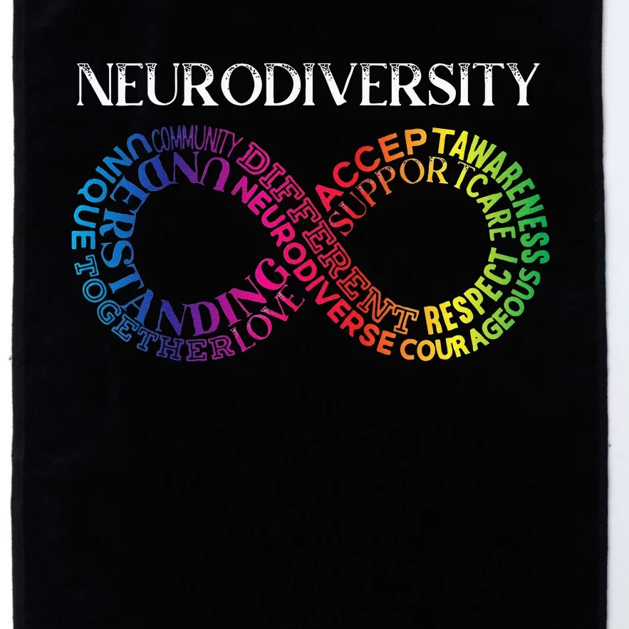 Neurodiversity Neurodivergent Rainbow Infinity ADHD ASD Platinum Collection Golf Towel