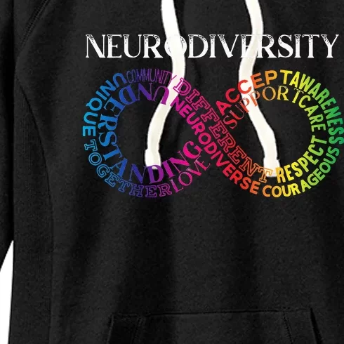 Neurodiversity Neurodivergent Rainbow Infinity ADHD ASD Women's Fleece Hoodie