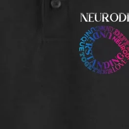 Neurodiversity Neurodivergent Rainbow Infinity ADHD ASD Dry Zone Grid Performance Polo