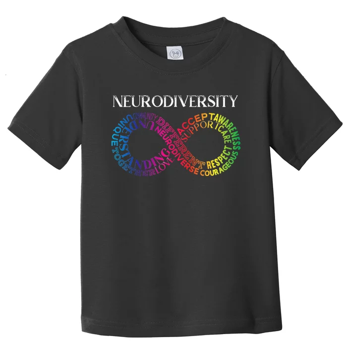 Neurodiversity Neurodivergent Rainbow Infinity ADHD ASD Toddler T-Shirt