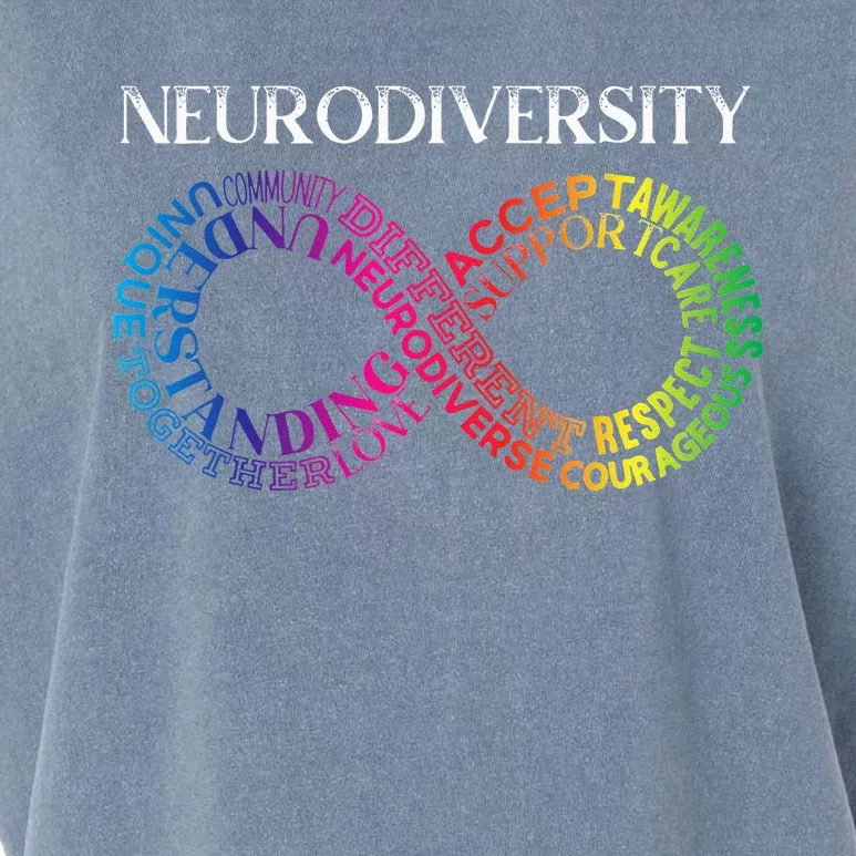 Neurodiversity Neurodivergent Rainbow Infinity ADHD ASD Garment-Dyed Women's Muscle Tee