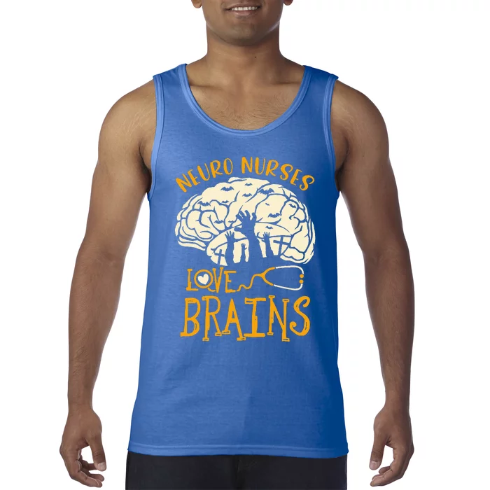 Neurology Nursing RN Halloween Neuro Nurses Love Brains Tank Top