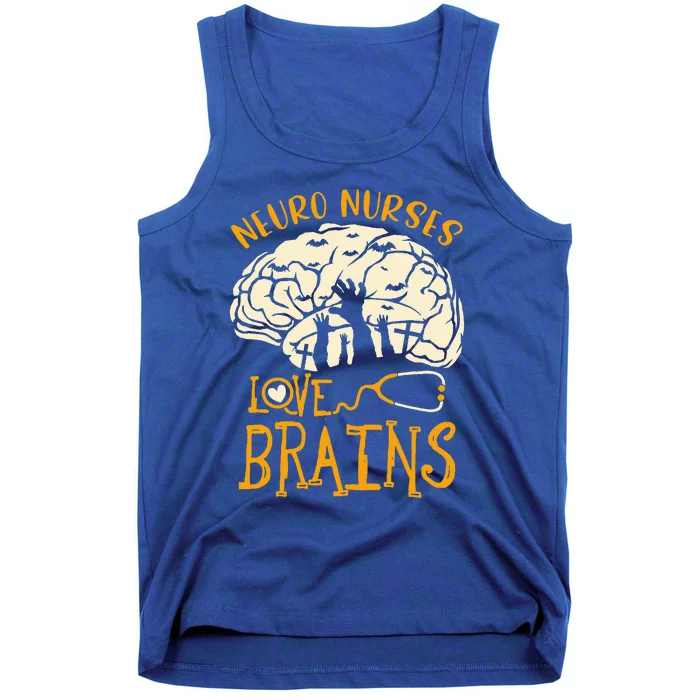 Neurology Nursing RN Halloween Neuro Nurses Love Brains Tank Top