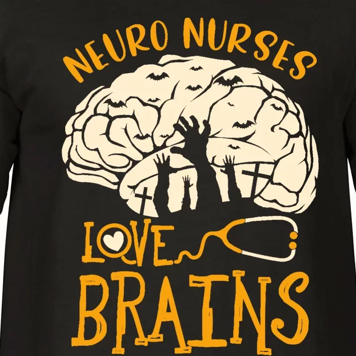 Neurology Nursing RN Halloween Neuro Nurses Love Brains Comfort Colors T-Shirt