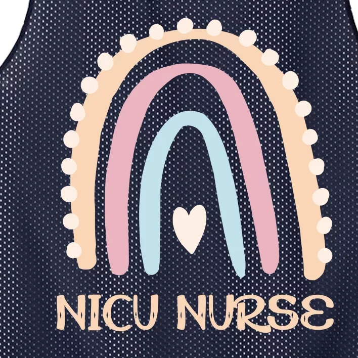 NICU Nurse Rainbow Heart Mesh Reversible Basketball Jersey Tank