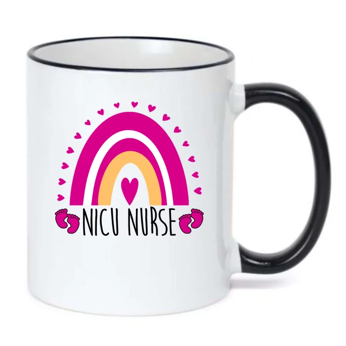 Nicu Nurse Rainbow Black Color Changing Mug