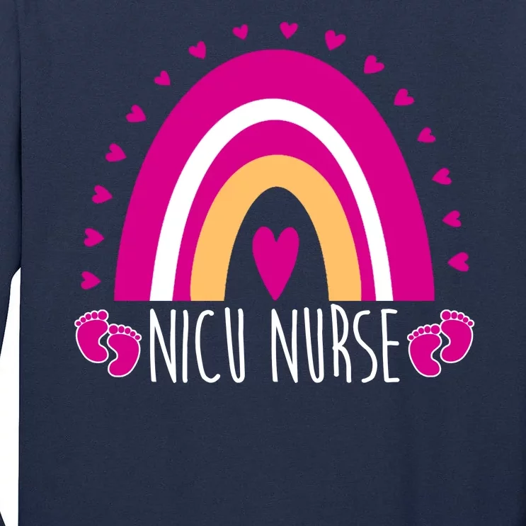 Nicu Nurse Rainbow Tall Long Sleeve T-Shirt