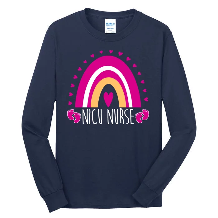 Nicu Nurse Rainbow Tall Long Sleeve T-Shirt