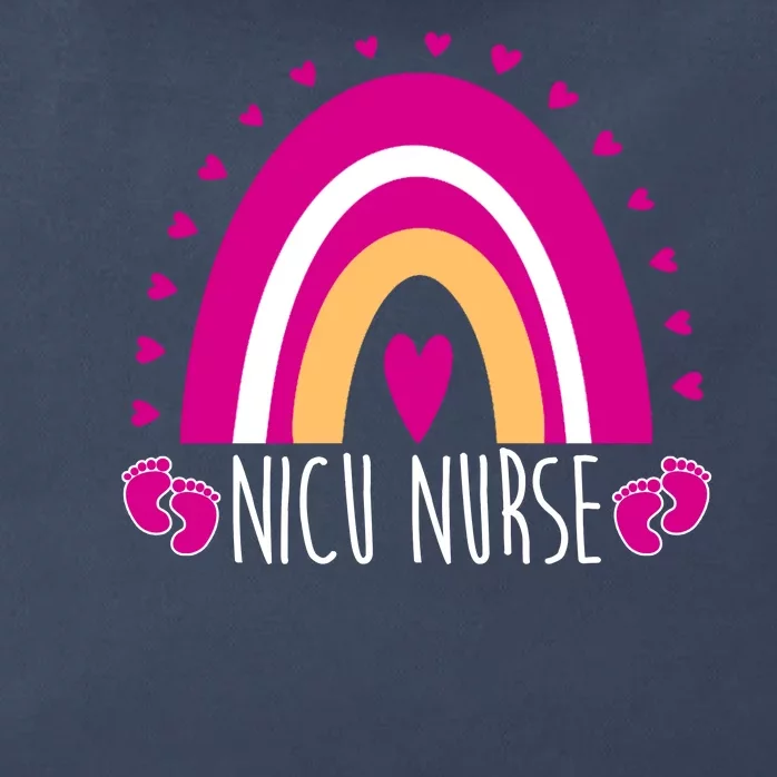 Nicu Nurse Rainbow Zip Tote Bag