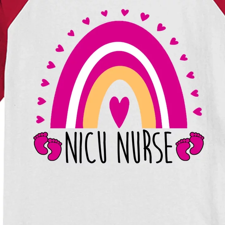 Nicu Nurse Rainbow Kids Colorblock Raglan Jersey