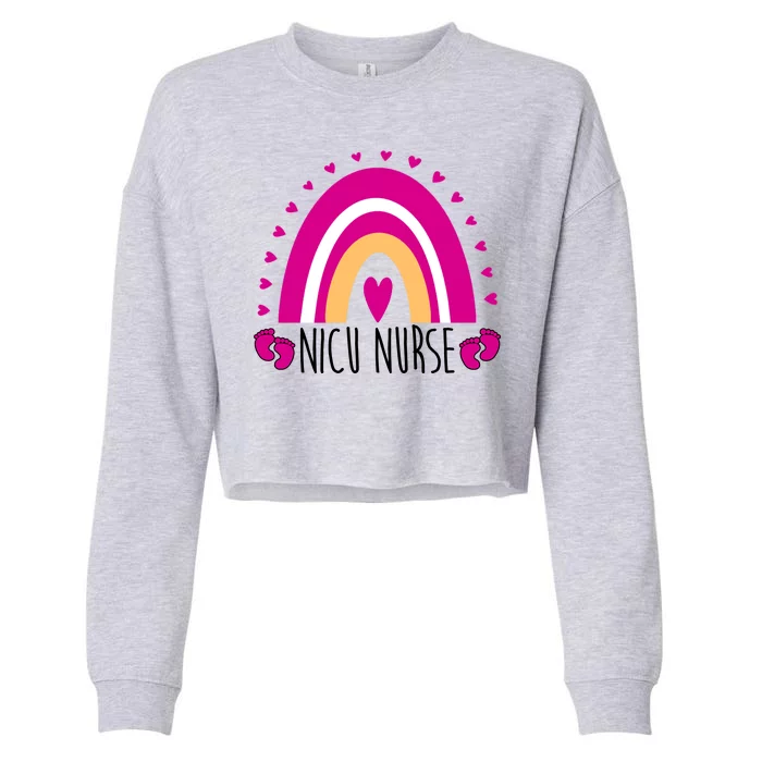 Nicu Nurse Rainbow Cropped Pullover Crew