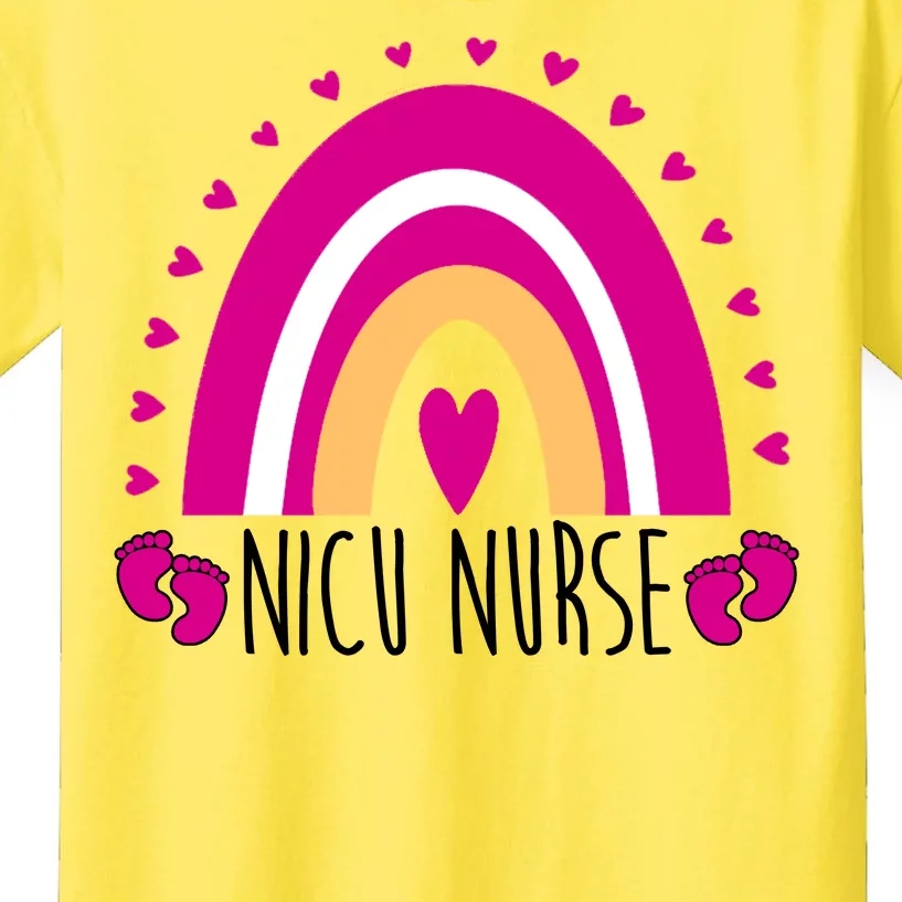 Nicu Nurse Rainbow Kids T-Shirt