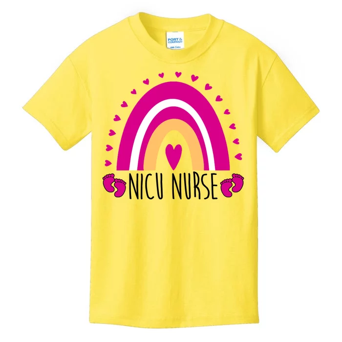 Nicu Nurse Rainbow Kids T-Shirt