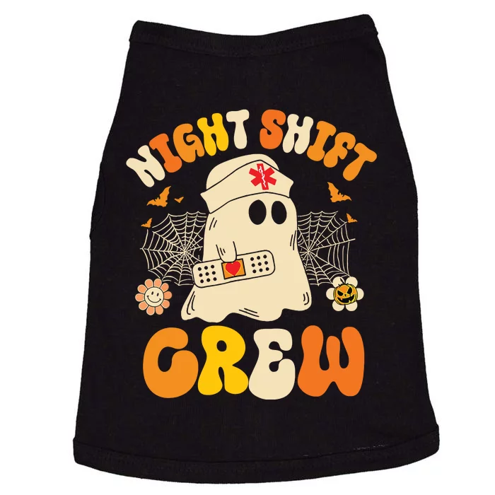 Nurse Night Shift Crew Ghost Halloween Nurse Funny Doggie Tank