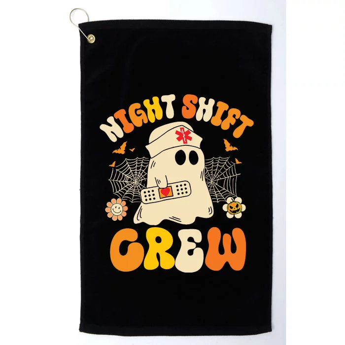 Nurse Night Shift Crew Ghost Halloween Nurse Funny Platinum Collection Golf Towel