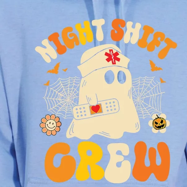 Nurse Night Shift Crew Ghost Halloween Nurse Funny Unisex Surf Hoodie