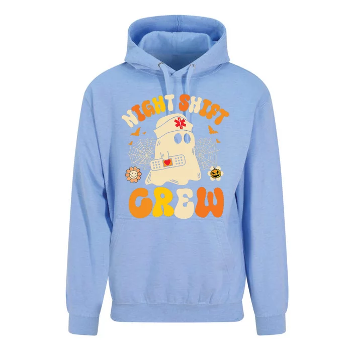 Nurse Night Shift Crew Ghost Halloween Nurse Funny Unisex Surf Hoodie