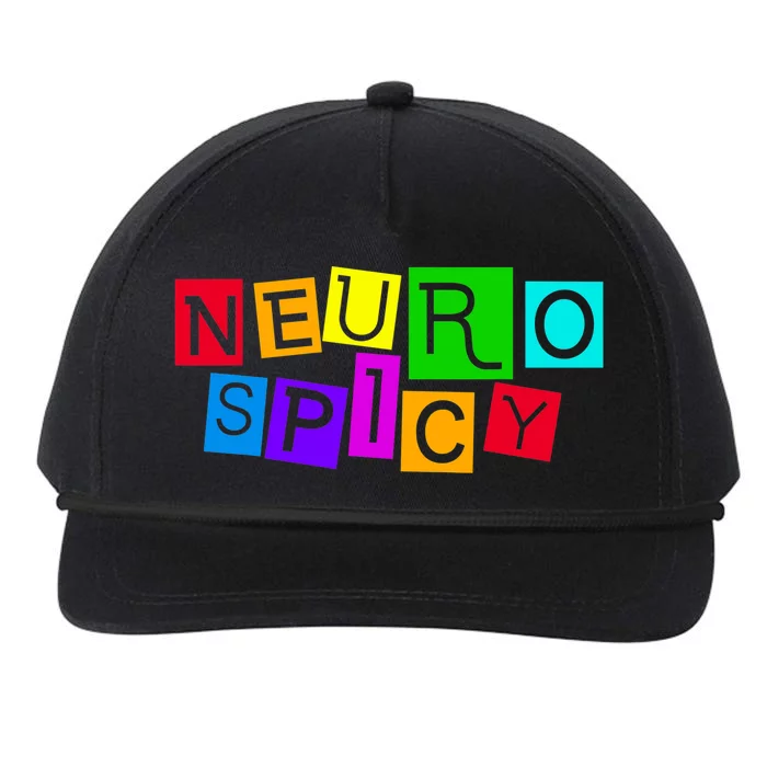 Neurospicy Neuro Spicy Neurodiversity Neurodivergent Snapback Five-Panel Rope Hat